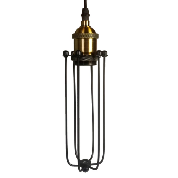 long cage yellow brass holder Pendant Light Hanging Lamp light fixture~1524