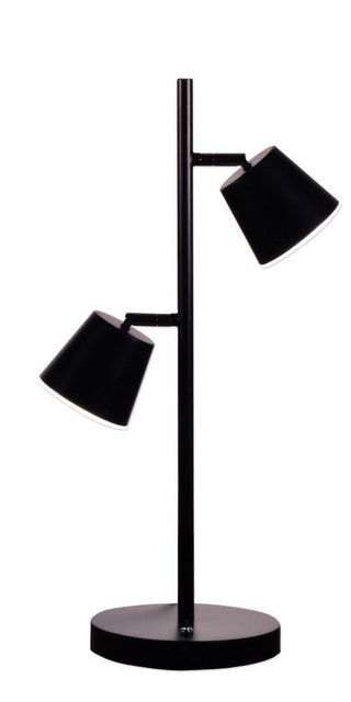 2-Light LED Table Lamp Automotive Brown Castor 