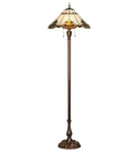 2-Light Shell with Jewels Floor Lamp Automotive Brown Castor 