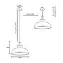Industrial Curvy Pendant Light Hanging Light Fixture Kitchen~1531