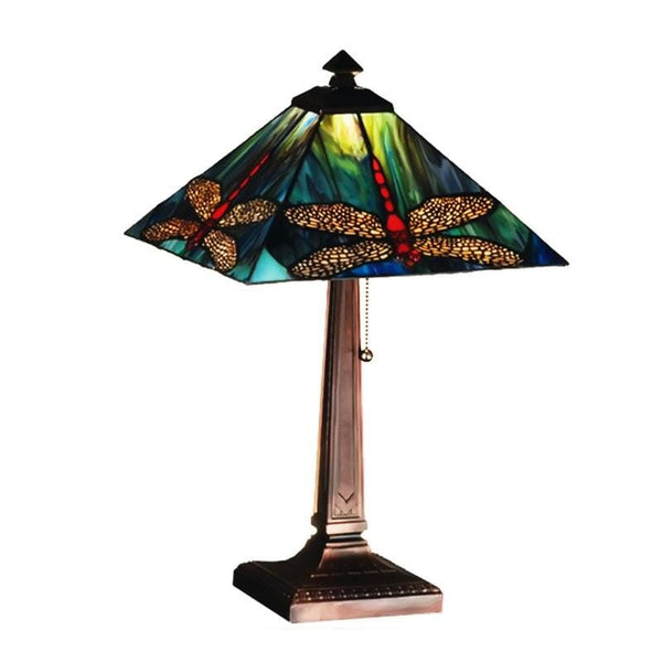 21.5 Inch H Prairie Dragonfly Table Lamp Table Lamps Automotive Brown Castor 