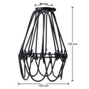 Water Lily Shape Black Colour Easy Fit Pendant Light Shade Metal Wire Cage~1535