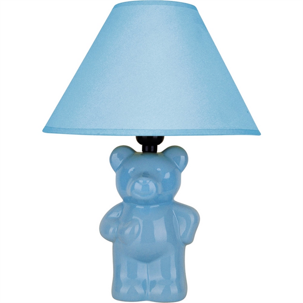 ORE Ceramic Teddy Bear Table Lamp - Light Blue