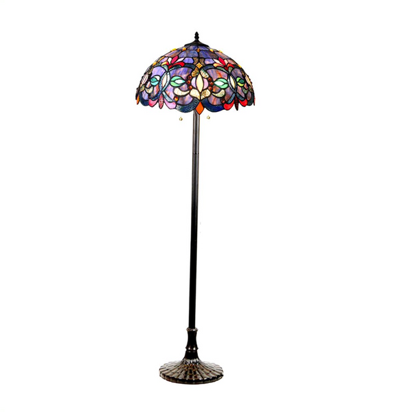PRISCILLA Tiffany-style 2 Light Victorian Floor Lamp 18