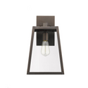 XANDRA Industrial 1 Light Rubbed Bronze Outdoor Wall Sconce 16