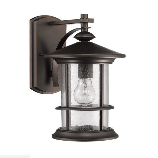 ASHLEY SUPERIORA Transitional 1 Light Rubbed Bronze Outdoor Wall Sconce