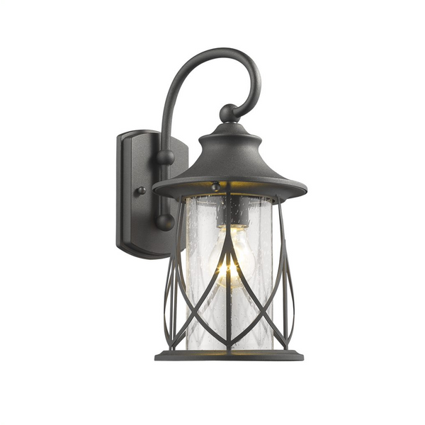 MARHAUS Transitional 1 Light Black Outdoor Wall Sconce 15