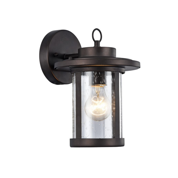 VAXCEL Transitional 1 Light Rubbed Bronze Outdoor Wall Sconce 10