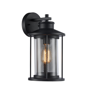 CRICHTON Transitional 1 Light Textured Black Outdoor Wall Sconce 14