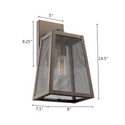 EMERSON Industrial 1 Light Rubbed Bronze Outdoor Wall Sconce 15