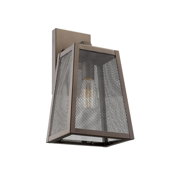 EMERSON Industrial 1 Light Rubbed Bronze Outdoor Wall Sconce 15