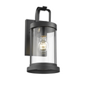 KASH Transitional 1 Light Textured Black Outdoor Wall Sconce 15