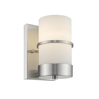 PENELOPE Contemporary 1 Light Brushed Nickel Indoor Wall Sconce