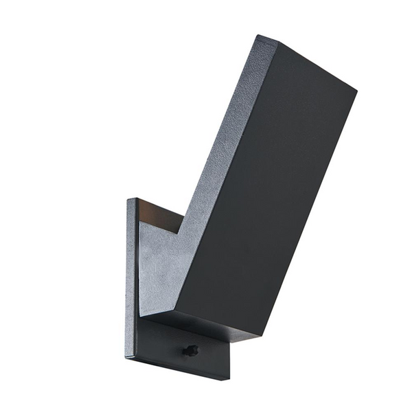 WYATT Transitional LED Textured Black Outdoor/Indoor Wall Sconce