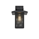 CHLOE Lighting IRONCLAD Transitional 1 Light Textured Black Outdoor Wall Sconce