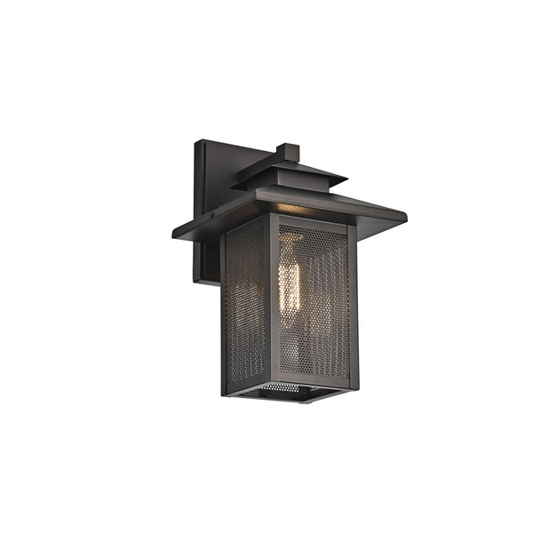 CHLOE Lighting IRONCLAD Transitional 1 Light Rubbed Bronze Outdoor Wall Sconce 13