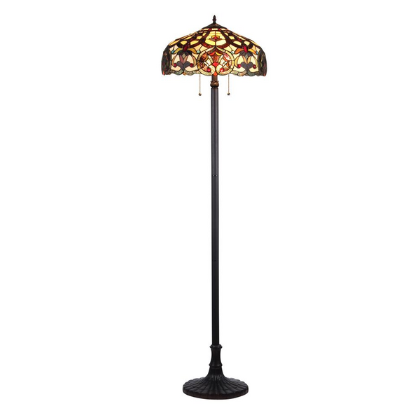 SADIE Tiffany-style 2 Light Victorian Floor Lamp 18