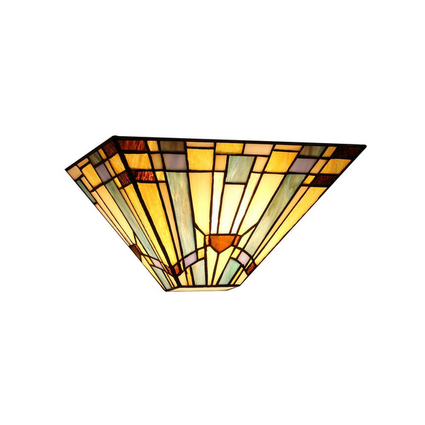 KINSEY Tiffany-style 1 Light Mission Wall Sconce
