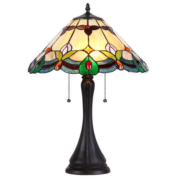 JORGIE Tiffany-style 2 Light Table Lamp 16