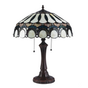 CLAUDE Tiffany-style 2 Light Victorian Table Lamp 17
