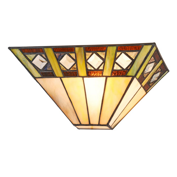GILES Tiffany-style 1 Light  Mission Indoor Wall Sconce 12