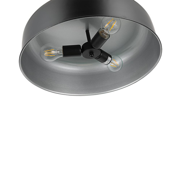 CHLOE Lighting IRONCLAD Contemporary-Style 3 Light Black and Silver Ceiling Pendant 16