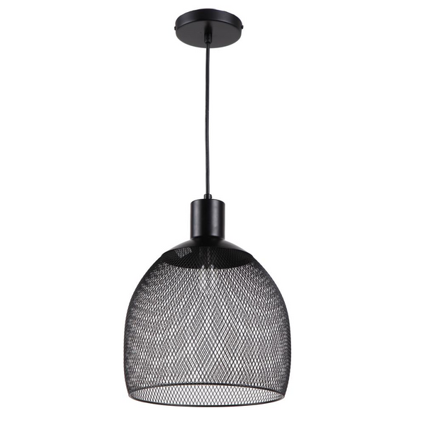 IRONCLAD Industrial 1 Light Textured Black Mini Ceiling Pendant 11.5