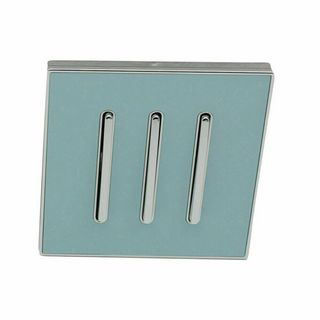 Screw less Wall Light 3 Gang Blue Glossy Switch~2633