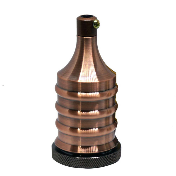 Copper E27 Fitting Vintage Industrial Lamp Light Bulb Holder Antique Retro Edison Bulb~2941