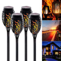 4 Pack Solar Lights Outdoor Solar 12 Led Torch Flickering Flame Lights Lighting Pink Iolaus 