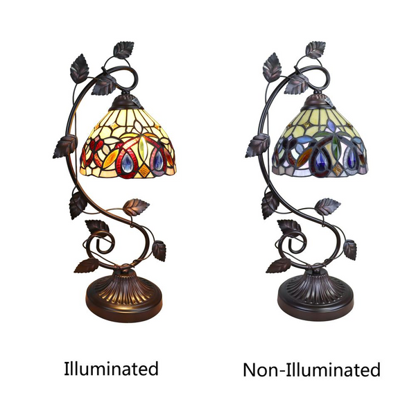 CHLOE Lighting SERENITY Victorian Tiffany-style Dark Bronze 1 Light Table Lamp 8 