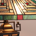 CHLOE Lighting INNES Mission Tiffany-style Blackish Bronze 3 Light Double Lit Table Lamp 16