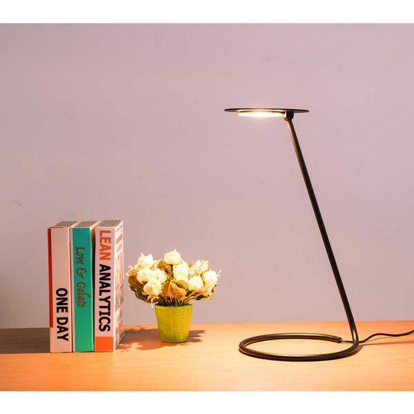 Andi LED Satin Black Adjustable Desk Lamp