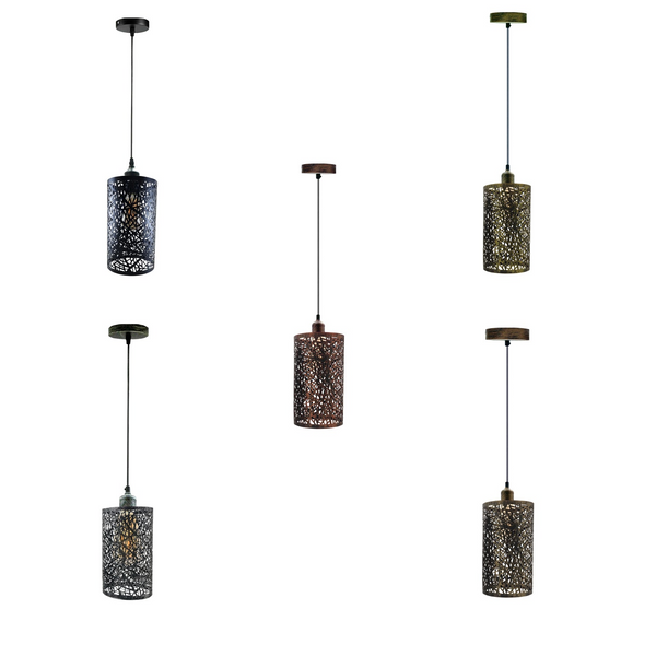 Pattern Cage Hanging Lamps Pendant Light Fixtures E26 Socket~1153