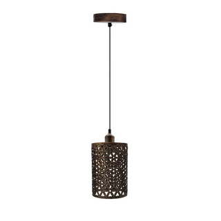 Buy brushed-copper Barrel Cage Pendant Lights Hanging Lamp Ceiling Light Fixtures~1157