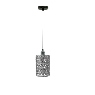 Buy brushed-silver Barrel Cage Pendant Lights Hanging Lamp Ceiling Light Fixtures~1157
