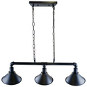 Industrial 3-Light Pipe Lamp Pendant Hanging Light Fixtures Black~1159