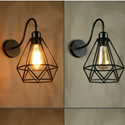 Industrial Vintage Wall Lamp Wire Cage Wall Sconces E26 Socket Home Farmhouse~1171