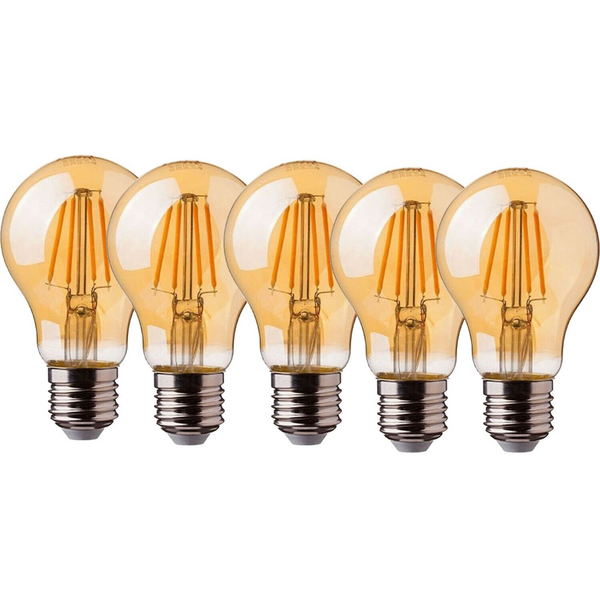 Decorative Vintage Edison LED Light Bulbs A60 E26 8W 1/3/5/10 Pack