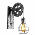 Industrial Pulley Wall Sconce Cage Wall Light Home Restaurant Farmhouse~1163