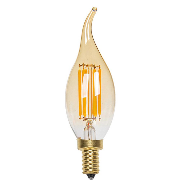 E14 4W C35 LED Candelabra Bulbs 2200K Warm White Dimmable LED Filament Bulb~1041
