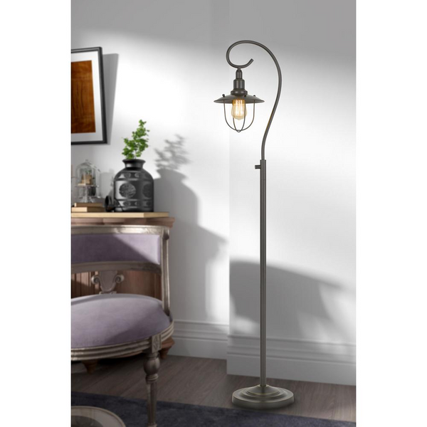 60W Vigo Metal Downbridge Floor Lamp (Edison Bulb included)