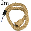 2m Industrial Twisted Rope E26 Socket Pendant Light Cord Kit~1225