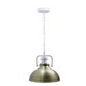 Industrial vintage Retro Indoor Hanging Ceiling Metal Green Brass Pendant Light E27 UK Holder~3843