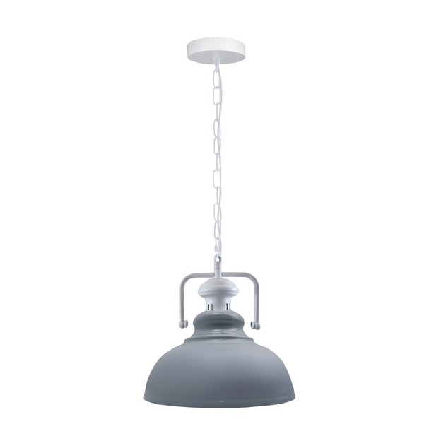 Industrial vintage Retro Indoor Hanging Ceiling Metal Grey Pendant Light E27 UK Holder~3841