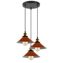 Industrial Vintage Metal Pendant Light Shade Chandelier Retro Ceiling Orange LampShade~3865