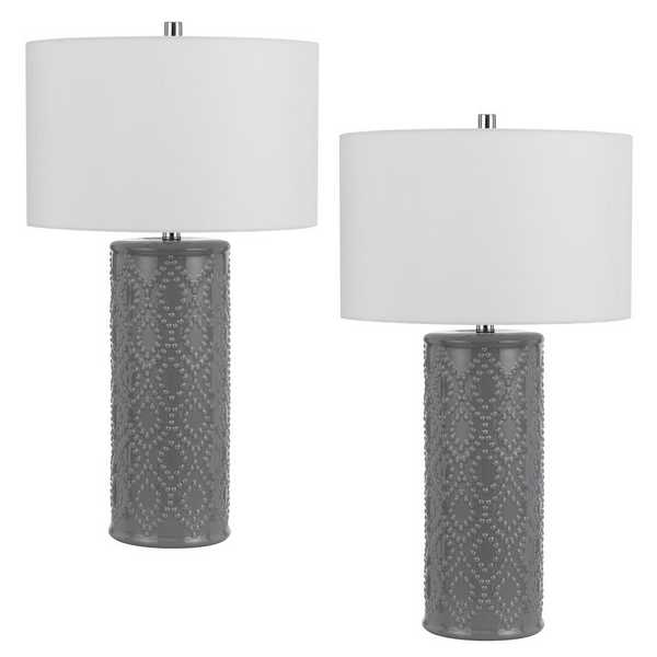 Cal Lighting Castine Ceramic Table Lamp, Priced and sold as pairs.