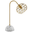 Salient Brass and Faux White Marble Table Lamp -  EEI-3086