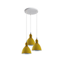 Industrial Modern Retro 3-way cluster Yellow Ceiling Pendant Light with E27 Base~3903