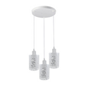 Industrial Vintage Retro 3 way White pendant light Round ceiling base~3950